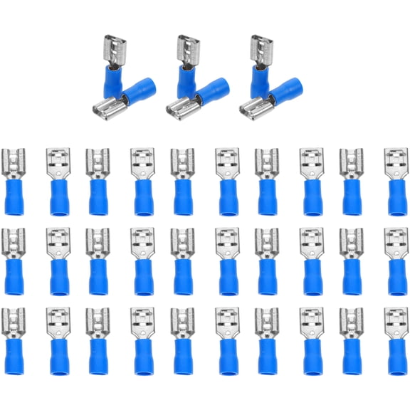100 Pcs Speakers Self-stripping Insulated Connectors Crimp Wire Terminal Spade Assortment Major Metal Plastic