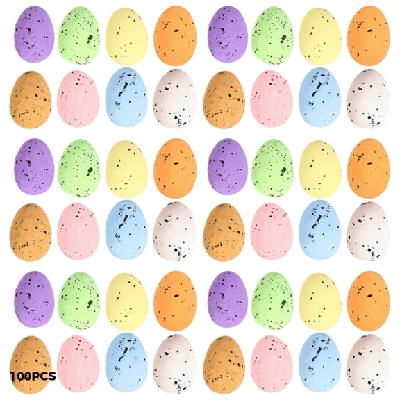 100 Pcs Speckled Foam Eggs, Mini Easter Eggs for Crafts, Home Decor, DIY Projects, Spring Party, Holiday Festivities