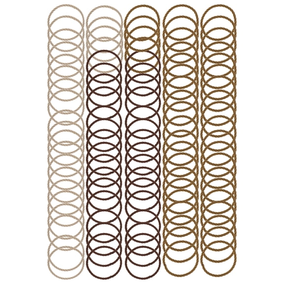 100 Pcs Spiral Pattern Hair Ropes Hair Scrunchies for Women for Girls Brown