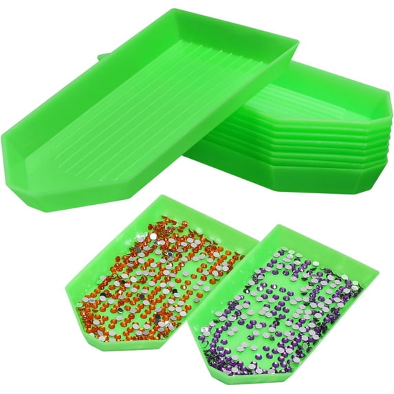 100 Pcs Spot Drill Sorting Tray Manicure Tools Bead Board Nail Art Dotting Tool Tray Nail Art Tool Diamond Art Trays Rhinestone Sorting Board The Cross Plastic Classification Board