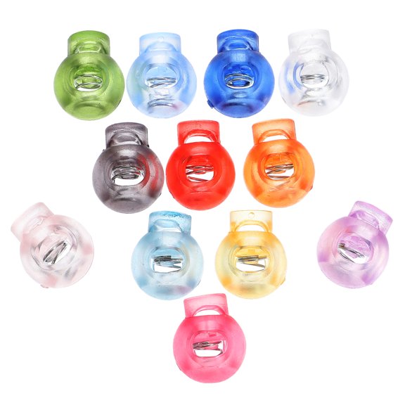 100 Pcs Spring Cord Lock Buckles for Shoe Laces, Adjustable Tightening Stoppers, Cord Locks Buttons