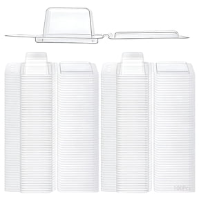100 Pcs Plastic Wax Melt Clamshells Molds - 1 oz Single Square Wax Melt Containers | Empty Transparent & Leak-Proof Tray for Easy Portioning, Storage & Display (2.5 x 2.3 Inch)