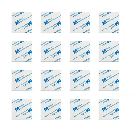100 Pcs Square Double Sided Foam Tape Strong Pad, Super-Sticky Adhesive Mounting Suitable for Walls and Door, Wood, Metals, Glasses, Papers,Plastics,Fabrics -(White, 27 x 27 x 1.5 mm)