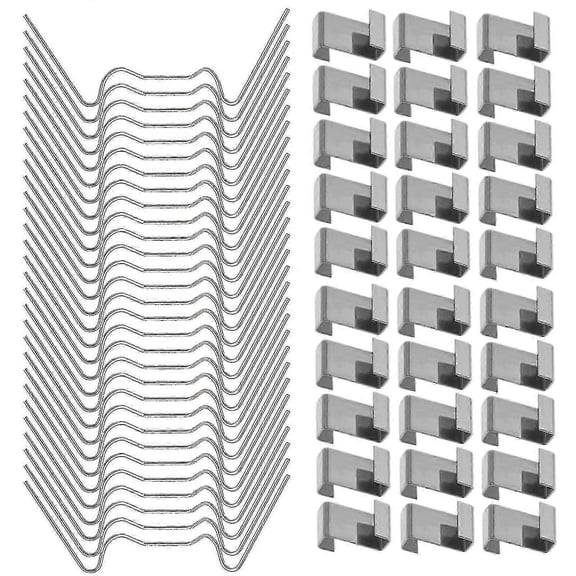 100 Pcs Stainless Steel Greenhouse Glass Pane Fixing Clips (with 50 Greenhouse Glazing W Wire Clips And 50 Greenhouse Glazing Z Overlap Clips)-Yvan fg
