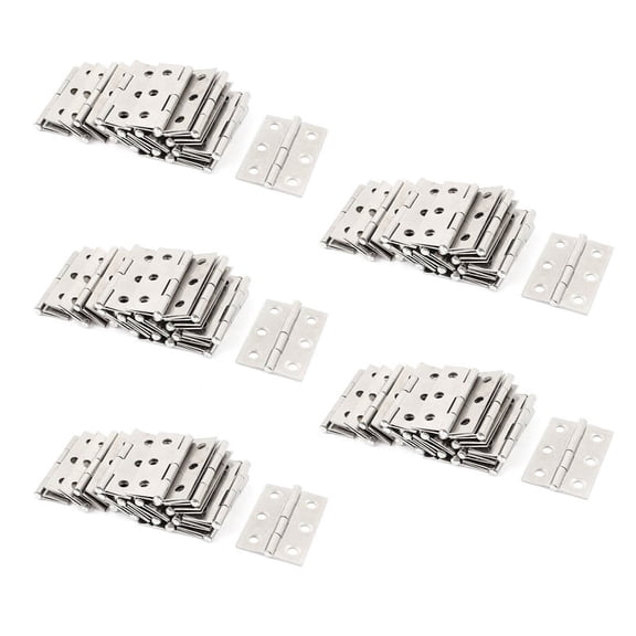 100 Pcs Stainless Steel Wardrobe Cabinet Door Folded Door Hinge