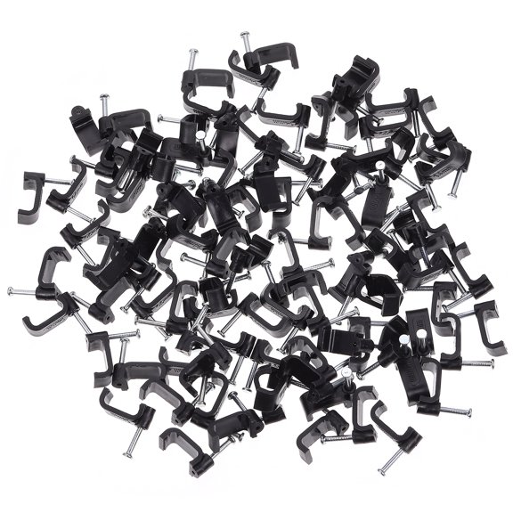 FONDOTIN Clamps for Pipes Black 100Pack 0.75X0.71X0.31In