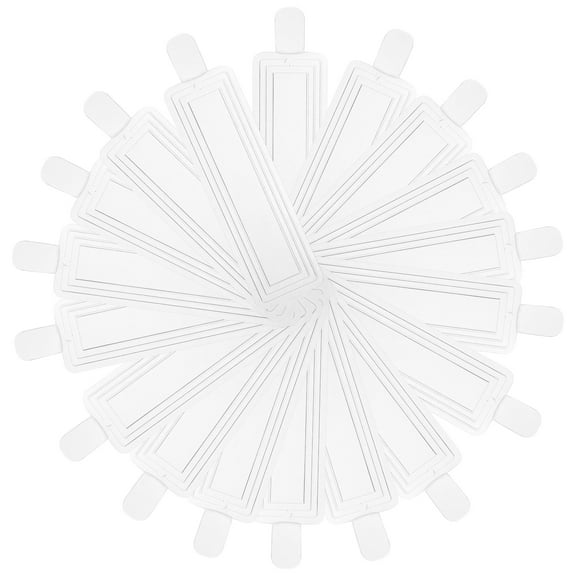 TABLZONE Cake Holders White Transparent 100Pcs 5.11X1.57X0.98in