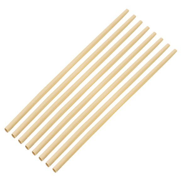 REOFLYUP 100-Pack Beige Reusable Drinking Straws for Water, Juice, , and Beverages - Stalk Straws
