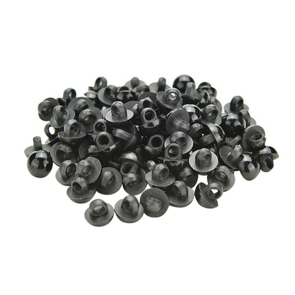 Black Resin Bear Doll Eyes Buttons for DIY Crafting Supplies and Decoration 10mm