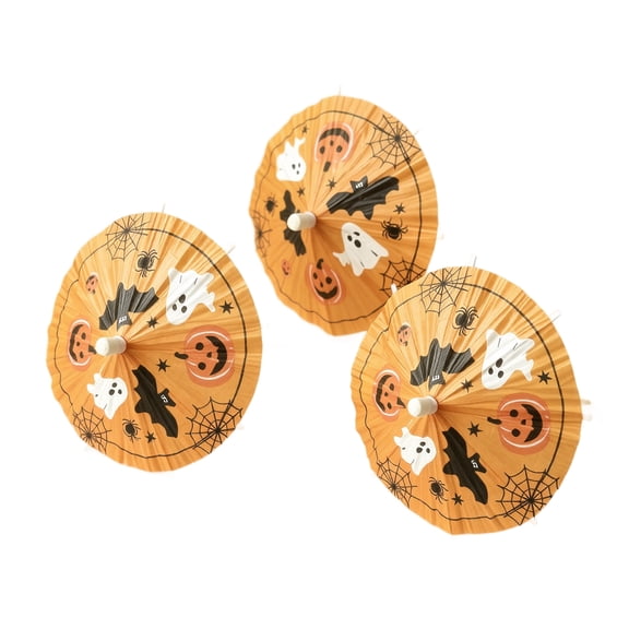 100 Pcs Summer Halloween Cocktail Drink Umbrella Picks Bulk Mini Drink Umbrellas ,Mini Cocktail Umbrella Toothpicks for Summer Halloween Party Decorations