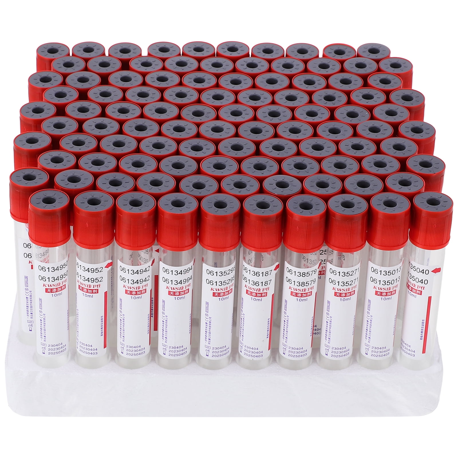 100 Pcs Test Tubes With Lids Glass Test Tube Lab Sample Container Lab 