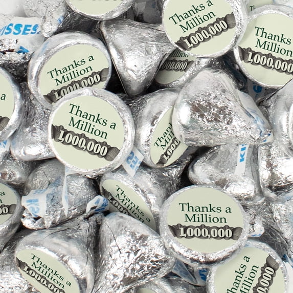 85ct Thanks A Million Stickered Kisses Thank You Candy For Employee Appreciation