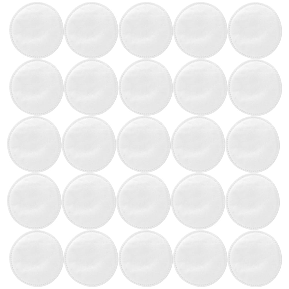 100 Pcs Thick Overlock Cotton Cosmetic Sponges Face Masks Makeup Remover Pads Round Travel White Non-woven Fabric