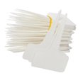 100 Pcs Thick White Plant Markers Plastic Plant Tags Labels Ttype