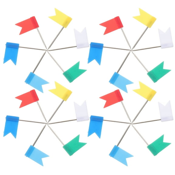 100 Pcs Thumbtack Gold Decor Push Pin for Board Pushpin Flag Tacks World Map Pins Wall Travel