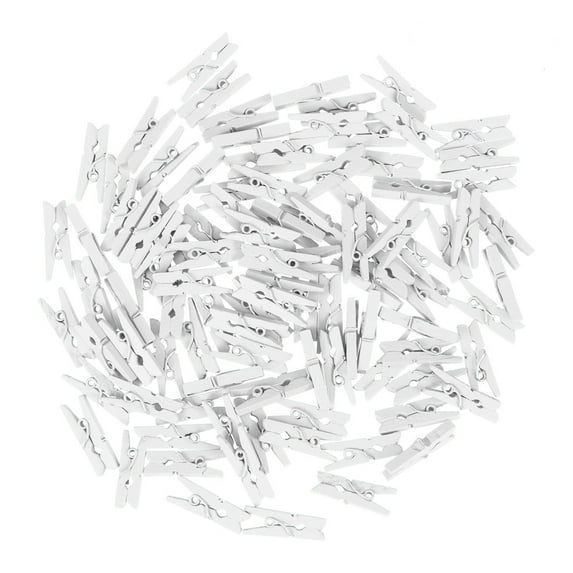 100 Pcs Mini Wooden Clothespins Clips for Hanging Photos, Crafts, Cards, and Decorations