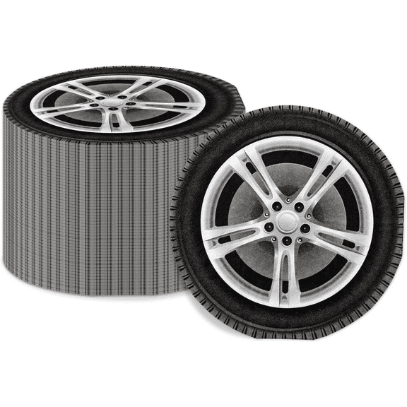 100 Pcs Tire Napkins, Race Car Party Supplies, Two Fast Party Decorations, Wheel Paper Napkins for Race Car Themed Birthday Party, Fast One Party, Baby Shower
