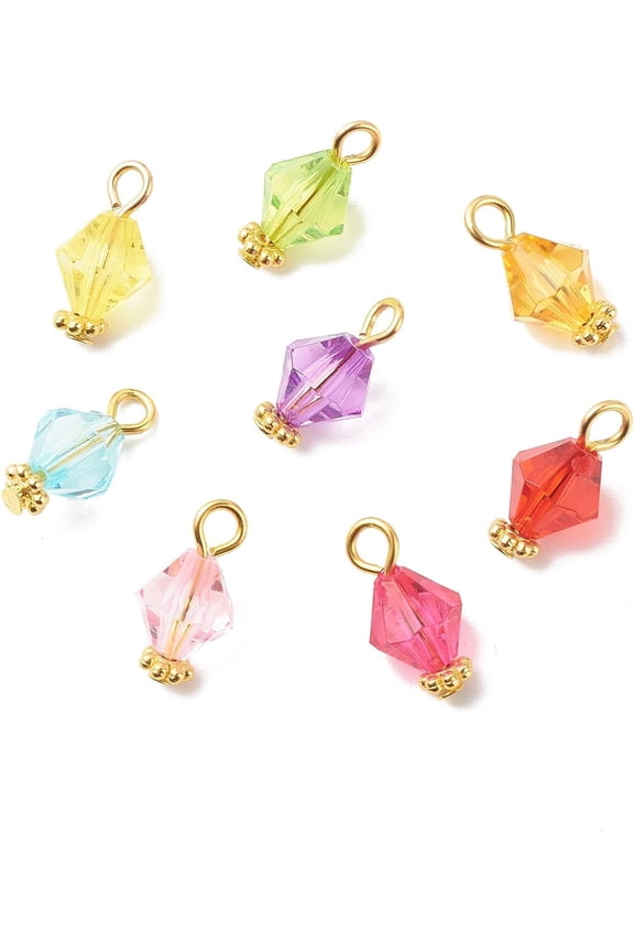 100 Pcs Transparent Acrylic Pendants Pendant with Iron Finding Other Pattern Pendant Decoration for Women DIY Necklace Bracelet Earring Jewelry Craft Making 14x7.5mm Hole: 2.2mm