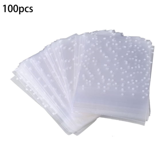 100 PCS Lovely Adhesive Cookie Bakery Candy Biscuit Roasting Treat Bag 10cmx10cm