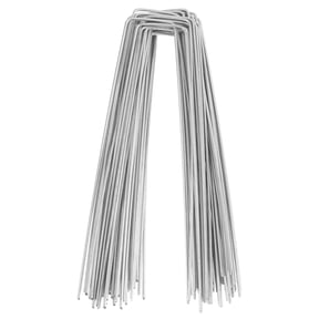 100pcs U-shape Ground Nails Fixing Nails Lawn Nails Garden Ground Lawn Turf Peg