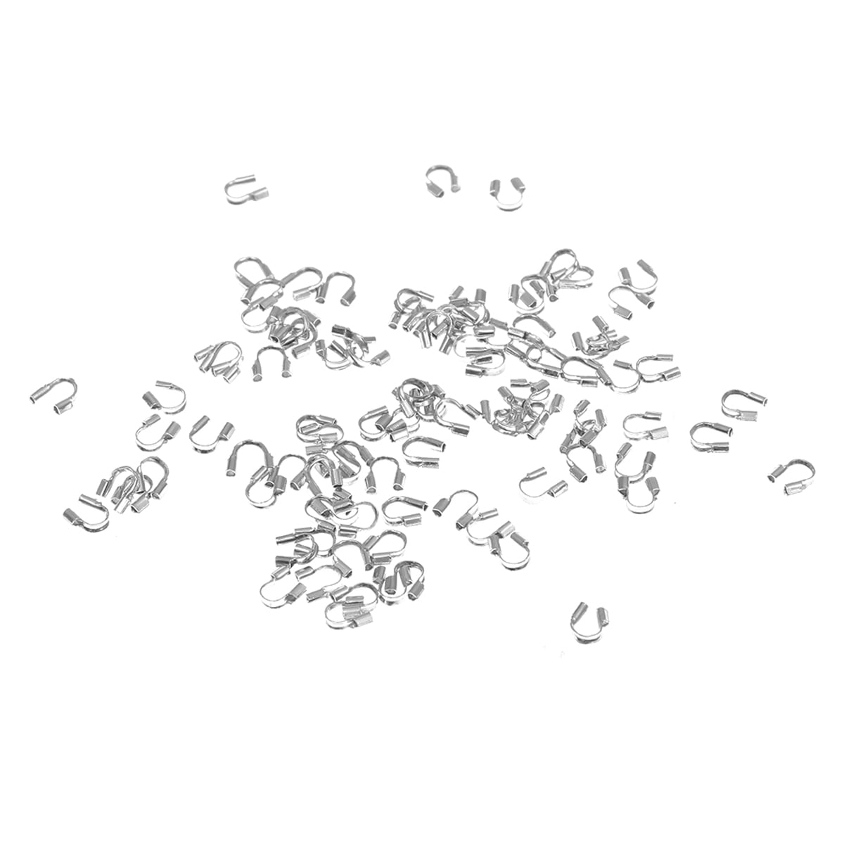 100 Pcs U Shaped Wire Loops Copper Wire Guards Cable Protectors DIY