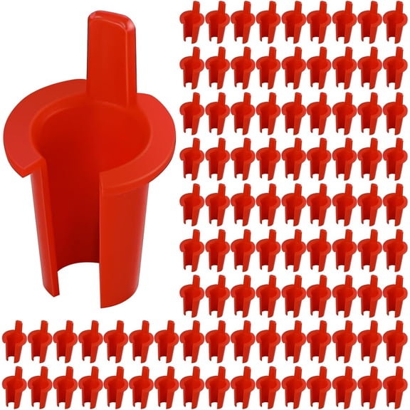 100 Pcs Universal Red Plastic Anti Short Bushing Electrical Cable Wire Connectors Home Daily Professional Repair Secure Protection