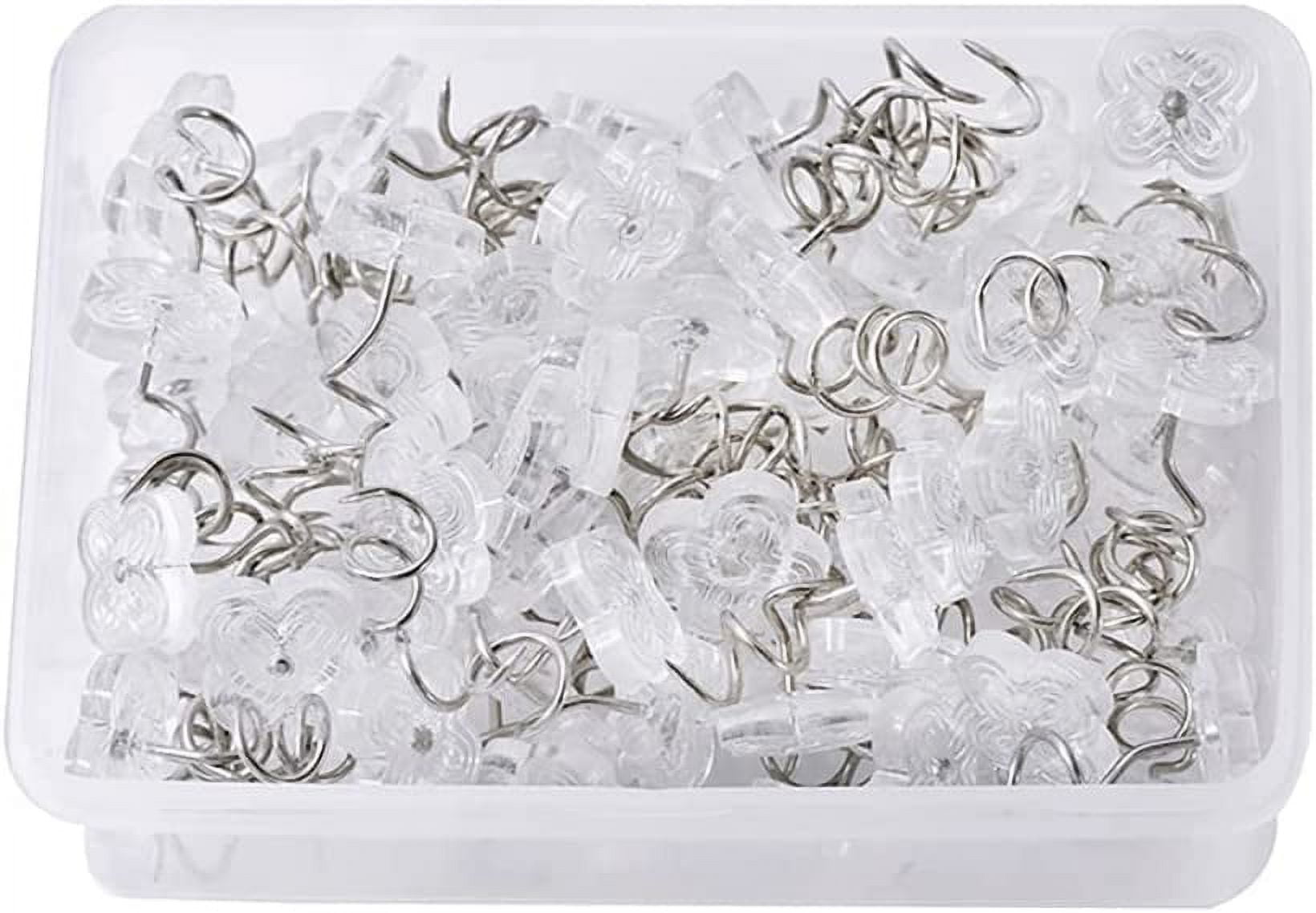 100 Pcs Upholstery Tacks Headliner Pins Clear Heads Twist Pins for