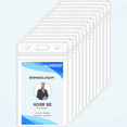 thumbnail image 1 of 100 Pcs Vertical ID Badge Holders PVC Clear Sealable Waterproof Plastic Protector Holder 2.83x4.6 Inch Name Tags Badge Holders, 1 of 5
