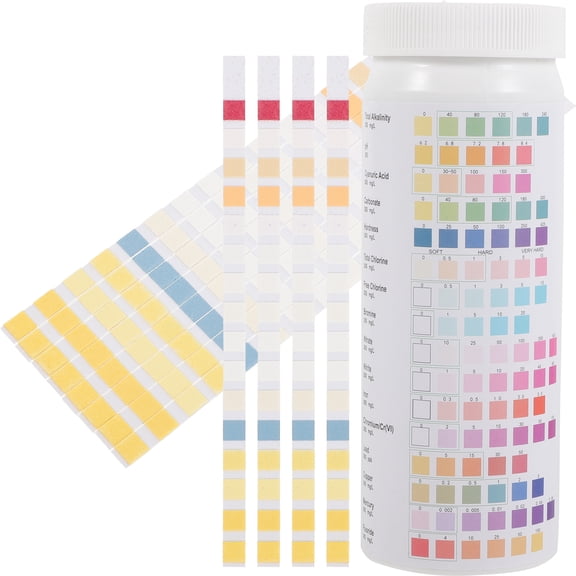 WRISTBIQUE Water Test Strips Assorted Color 100Pack 5.31X0.47X0.47in