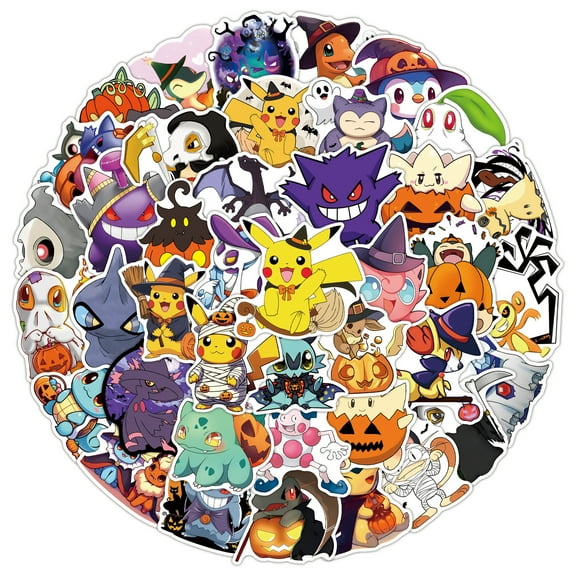 100Pcs Pikachu Stickers Mixed Pack,Cartoon Characters Stickers Movie Decorative Sticker for Kids Teens Adults Waterproof Stickers for Water Bottle Laptop