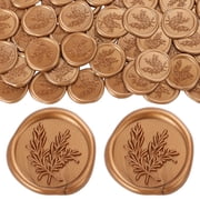100 Pcs Wax Seal Stickers, Self-Adhesive Envelope Sealing Stickers, Premade Letter , Metallic Gold Invitation Envelope Seal Stickers for Wedding, Party