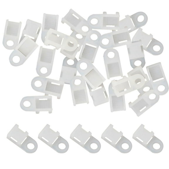 100 Pcs White Cable Tie Base Saddle Type Mount Wire Holder，for Run Cords at Your Home or Office Cable and Wire management. Permanently Anchor To Wall, Desk or Baseboard (HC-0)