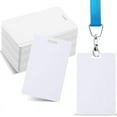 thumbnail image 1 of 100 Pcs White PVC Cards with Slot Punch on Short Side Vertical Slot Punch Card Blank Credit Cards Photo ID Card, 1 of 7
