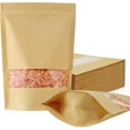 100 Pcs White Paper Bags with Window, 3.5/inch x 5.5/inch Stand Up ...