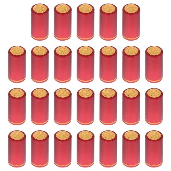 100 Pcs Wine Sealer Wine Bottle Packing Accessory Wine Bottle Capsule Plastic Shrink Capsules Wine Bottle Caps Cover