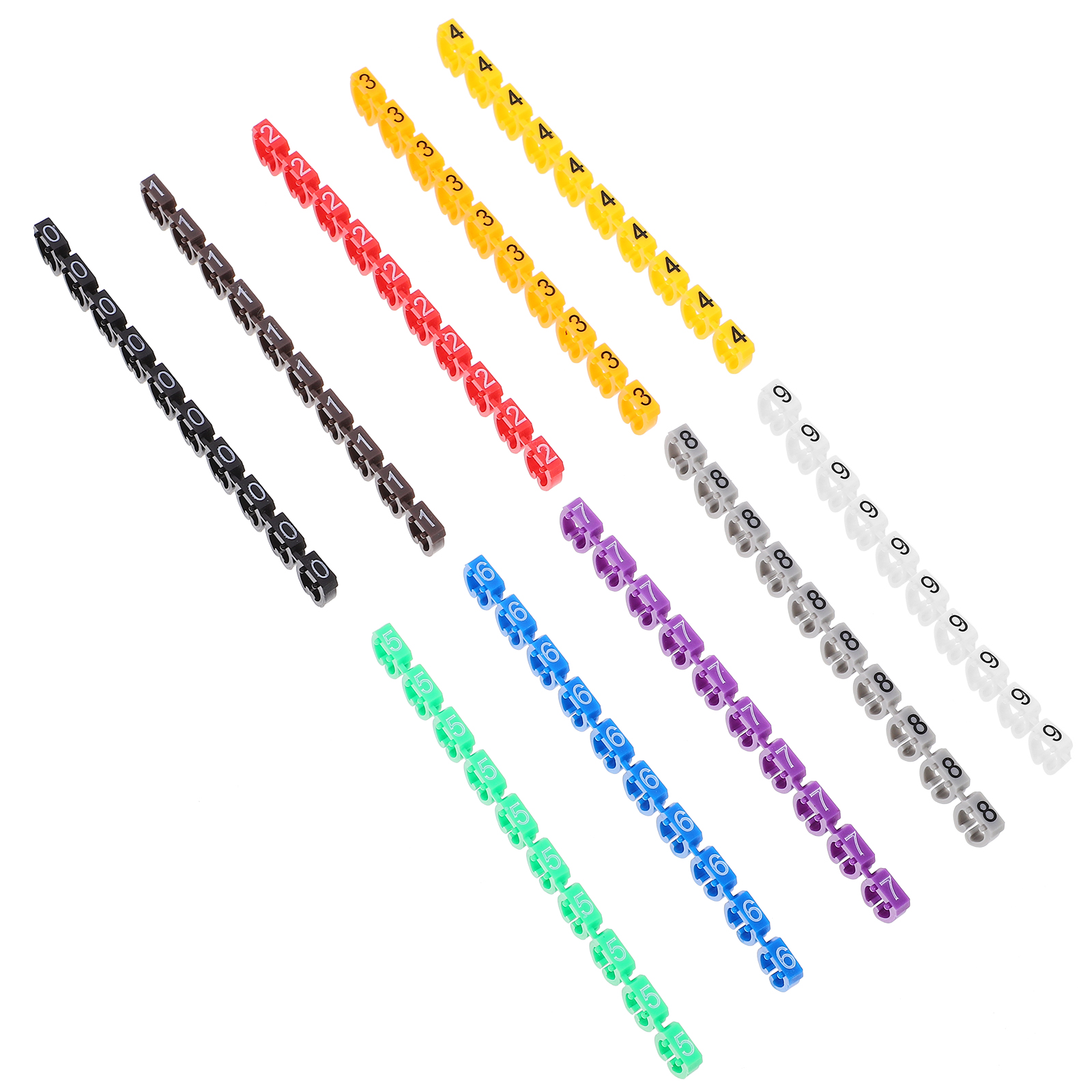 100 Pcs Wire Number Label Labels Electrical Labeler Cable