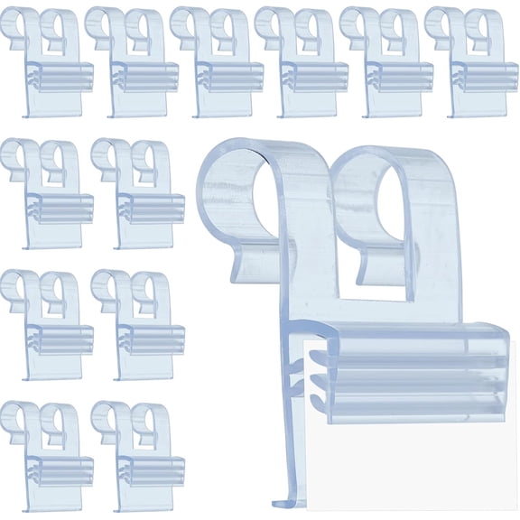 100 Pcs Wire Shelf Label Holders Reusable Plastic Tags Holders for Basket for Pantry Retail Store Market Shelf UPC Tags Price Display with Easy Clip Design with Tight Snap Lock Closure