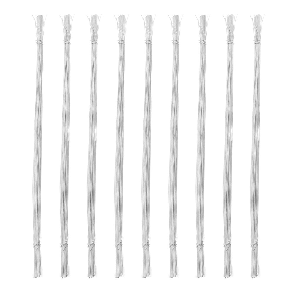 100 Pcs Wire Wrapped Craft Flower Wire Florist Wires Green Floral Wire