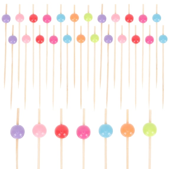100 Pcs Wood Skewers for Kabobs Party Decorations Disposable Fruit Stick Appetizer