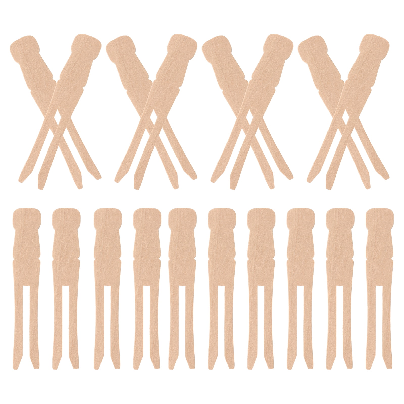 100 Pcs Wooden Clothespins Laundry Pegs Clothesline Clips Wood Clothes ...