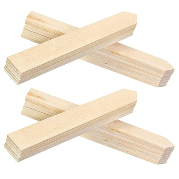 100 Pcs Wooden Plant Label Floral Decor Garden Tags Labels Name Plate for Plants Accessories Eucalyptus