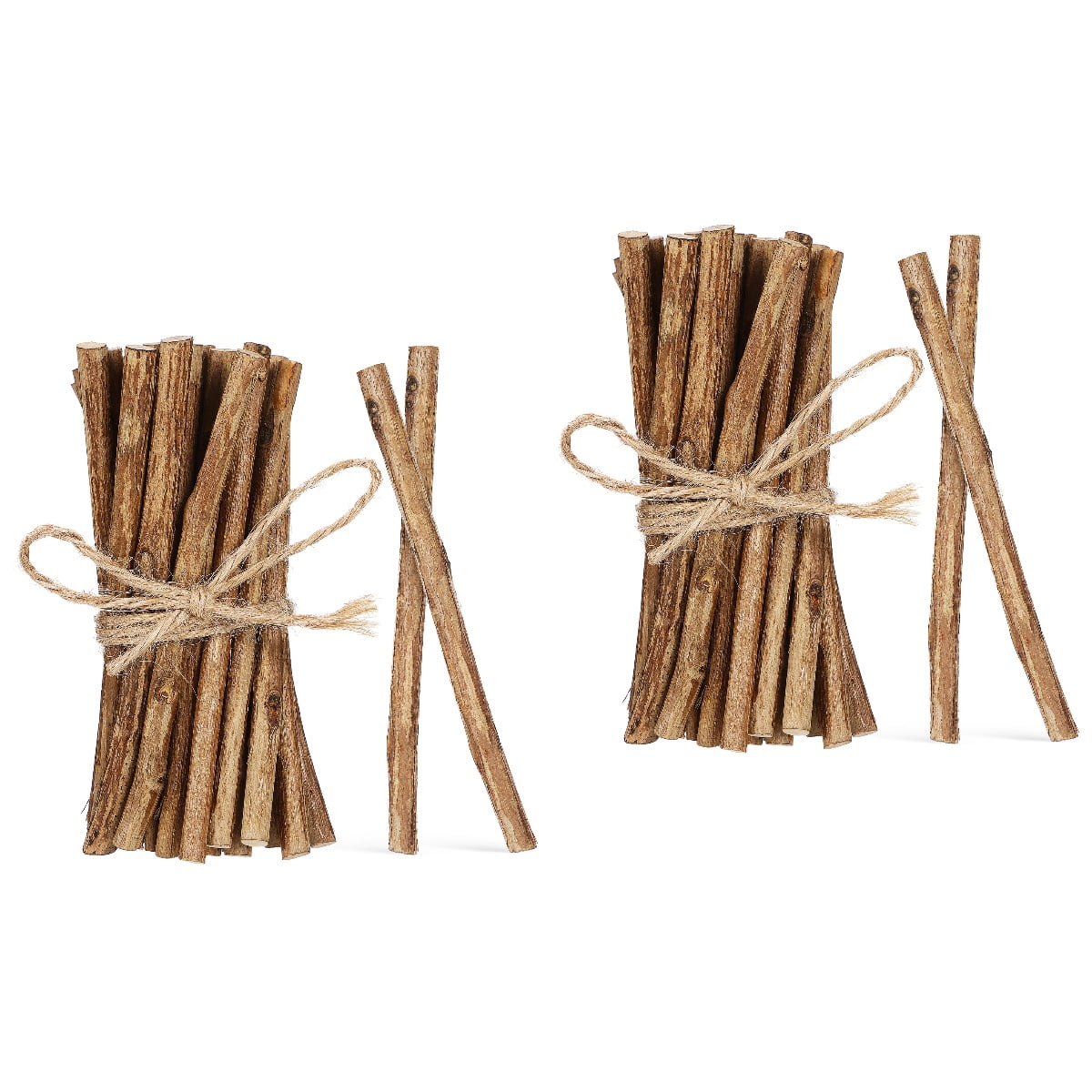 100 Pcs Wooden Sticks for Crafts Natural Style Branches Craft Log ...