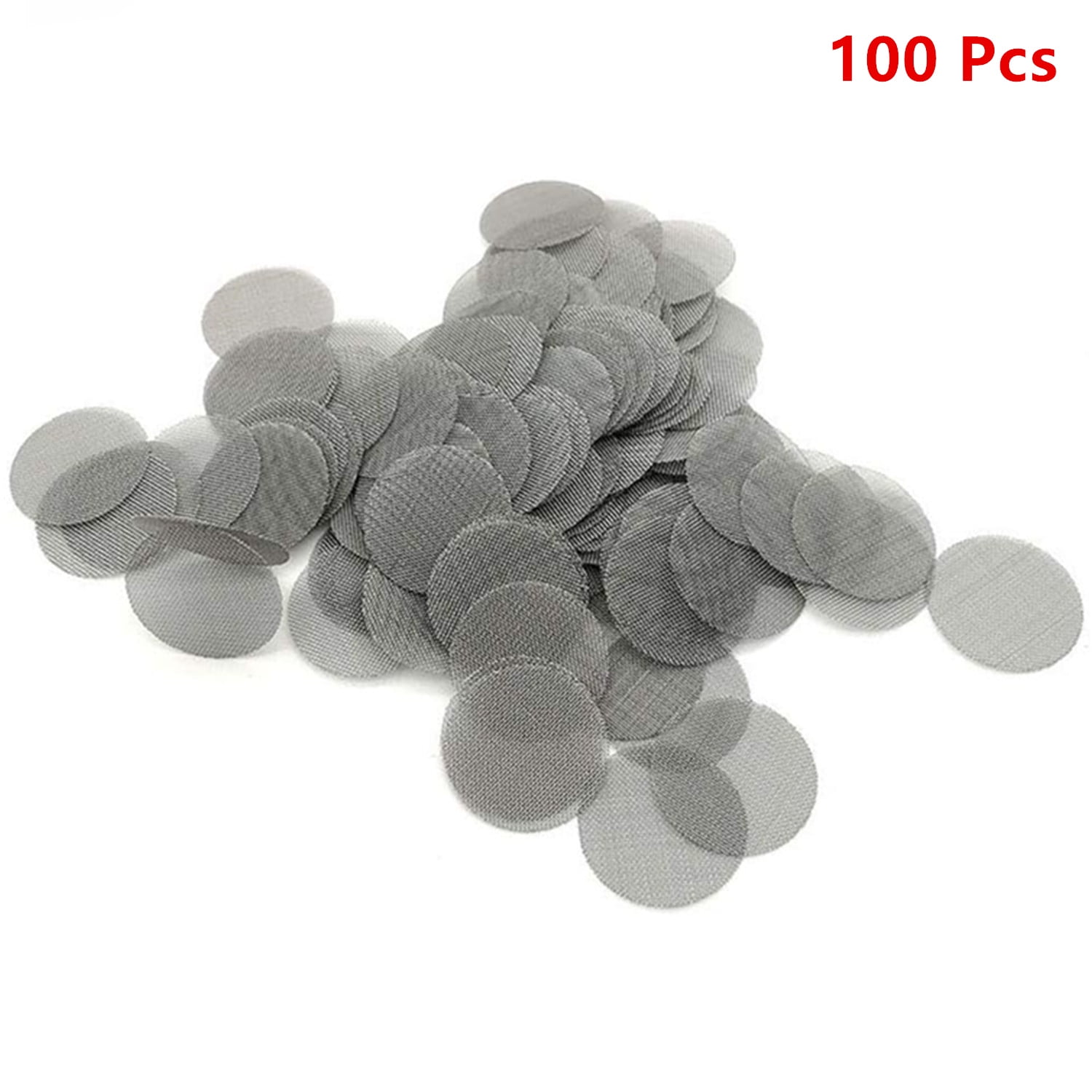 100 Pcs of 3/4Inch Pipe Screen Filters, Stainless Steel, for Tobacco