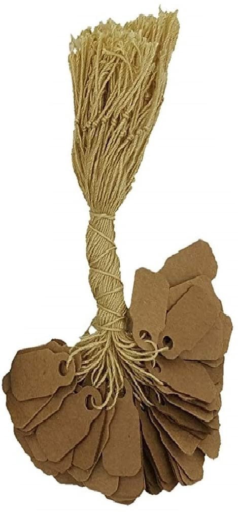 100 Pcs of Paper String Tags, Price Tags, Elegant Jewelry String Tags ...