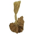 thumbnail image 1 of 100 Pcs of Paper String Tags, Price Tags, Elegant Jewelry String Tags Perfect for Gifts or Business 1" x 3/8" 10mm x 24mm, Kraft, 1 of 1