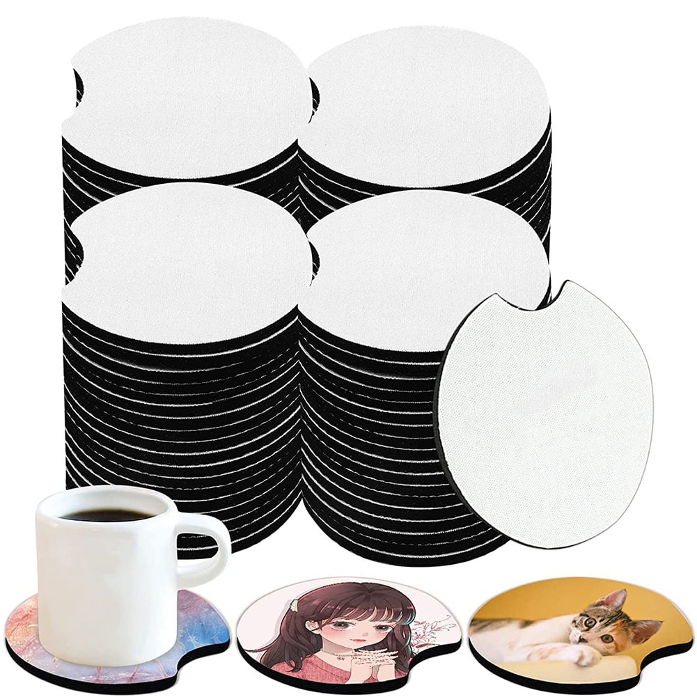 40PCS Square Sublimation Blanks Coasters,3.5 X 3.5 Inch/5MM Thicker Blank  Sublimation Coasters,Blank Coasters for Thermal Sublimation DIY Crafts