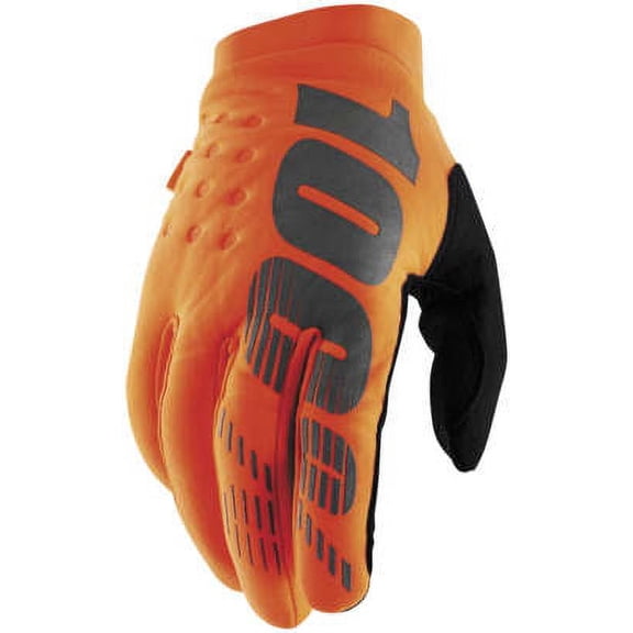 100-Percent Brisker Cold-Weather Gloves (XX-Large, Flo Orange/Black)