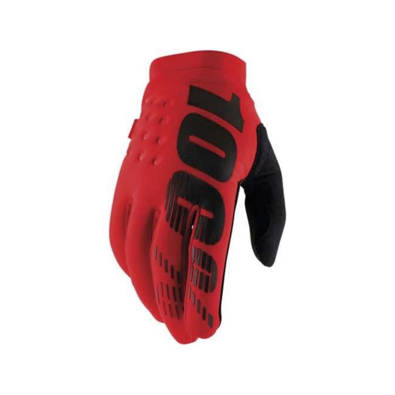 100 Percent Brisker Mens Cold-Weather Gloves, Red - Extra Large