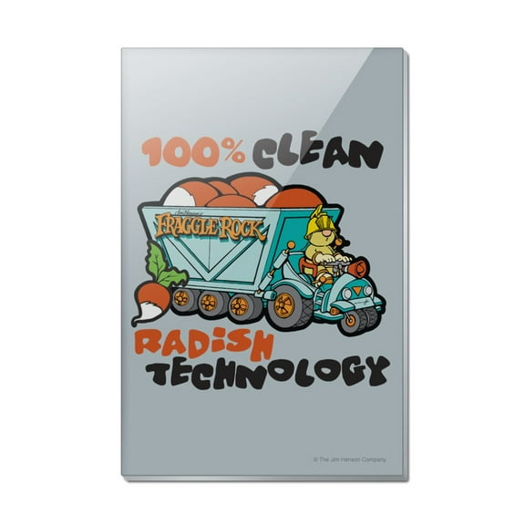 100 Percent Clean Radish Technology Fraggle Rock Doozer Conservation Recycle Rectangle Acrylic Fridge Refrigerator Magnet
