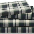 thumbnail image 1 of 100 Percent Cotton Double Brushed Flannel Sheet Set - 170 GSM Heavyweight, Deep Pockets Hutton Navy - King, 1 of 5